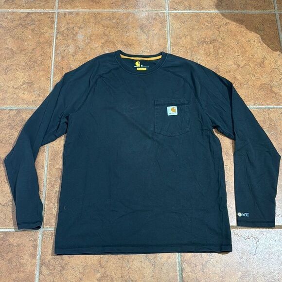 Carhartt Black Force Relaxed Fit  Long Sleeve Tee size M - Picture 1 of 9